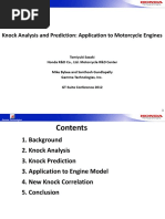 Knock Analysis and Prediction: Application To Motorcycle Engines