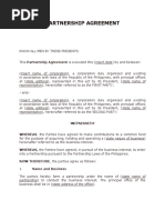 Partnership Agreement: - Witnesseth-WHEREAS, The Parties Have Agreed To Make Contributions To A Common Fund