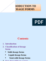 Introduction To Dosage Forms