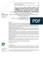 Improving Occupational Health and Safety (OHS) in Construction Using Training-Within-Industry Method