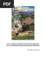 La Fiesta Patronal de Sta Rosa de Lima en La Consolidación de La Identidad Chiquiana