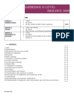 Syllabus Cambridge o Level Biology