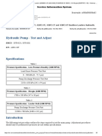 Hydraulic Pump - Test and Adjust: Pruebas y Ajustes