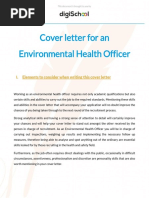 Cover Letter For An Environmental Health Officer: I. Elements To Consider When Writing This Cover Letter