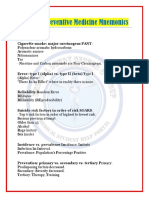 Community Medicine Mnemonics