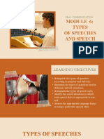 m6&7. Types of Speeches and Speech Style