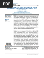 Efektifitas Senam Diabetes Terhadap Kadar Gula Darah Pada Pasien Diabetes Mellitus Di Lamongan