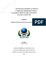 Pengaruh Intensitas Pembinaan Mental Terhadap Kepribadian