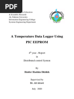 A Temperature Data Logger Using Pic Eeprom: 4 Year - Report in Distributed Control System