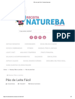 Pão de Leite Fácil - Receita Natureba