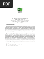 XL Olimpiadas Colombianas de Matematicas Prueba Clasificatoria Nacional Solucionario - Primer Nivel Marzo 5, 2021