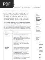 Position Dimensions Tab (Integrated Dimensioning)