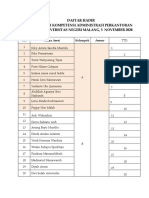 Daftar Hadir Uji Kom