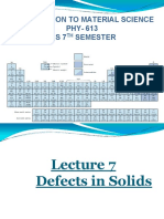 Introduction To Material Science PHY-613 B.S 7 Semester