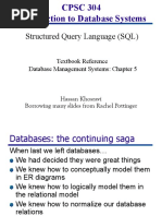 Structured Query Language (SQL) : Textbook Reference Database Management Systems: Chapter 5