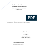 Fundamentos Técnicos y Tácticos Del Voleibol