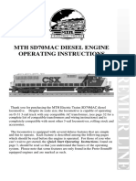 MTH Sd70Mac Diesel Engine Operating Instructions: Electric Trains