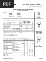 Technical Data Sheet: PNP Switching Silicon Transistor