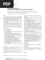 Calcium Silicate Block and Pipe Thermal Insulation: Standard Specification For