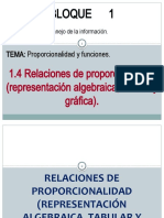 1.4 Relaciones de Proporcionalidad (Representaciones)