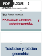 2.2 Análisis de La Traslación y La Rotación Geométrica