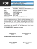 Acta de Entrega de Terreno