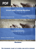 Cleaning Validation - WHO LPA - Virtual GMP Training Marathon - Sep-Nov 2020