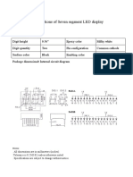 Specifications of Seven Segment LED Display