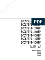 Part List FS-1020MFP 1025MFP 1120MFP 1125MFP 1220MFP 1320MFP 1325MFP