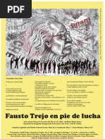 Cartel Del Homenaje Al Dr. Fausto Trejo Fuentes, Con Arte Gráfico de Paulino García