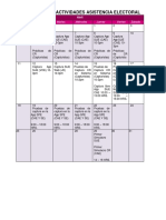 Calendario Actividades, Pruebas y Simulacros