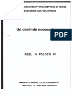 Un Deslinde Necesario (Diciembre de 1970) Raúl Ramos Zavala