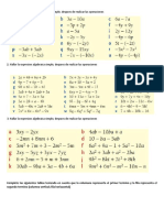 Taller de Operaciones Con Expresiones Algebraicas