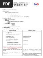 Formal Classroom Observation (Fco) Detailed Lesson Plan: Teacher's Name: Abegail Q. Panang I-Objectives