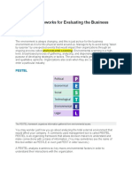 Common Frameworks For Evaluating The Business Environment