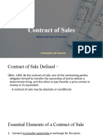 1.0 Law On Sales Nature and Form of The Contract