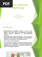 Electro-Chemical Machining: Presented By: Keisham Sushima Devi DIP/14/ME/12