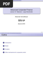 Advanced Corporate Finance: Lecture 15: Takeovers - Large Shareholder