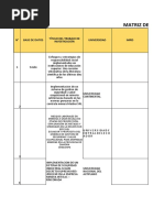 Formato para La Matriz de Base de Datos