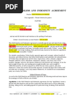 Indemnity Agreement Template