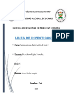 Linea de Investigación: - Curso: Seminario de Elaboración de Tesis I - Docente: Dr. Arturo Rafael Heredia