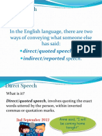 Direct Indirect Speech