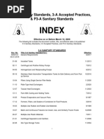 Index: 3-A Sanitary Standards, 3-A Accepted Practices, & P3-A Sanitary Standards