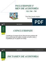 Conclusiones y Dictamen de Auditoría