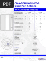 CMA-BDHH/6519/E0-8 Quad-Port Antenna: XX-Pol: 1710-2180 / 1710-2180