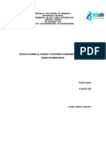 Ensayo Derecho Mercantil Origen y Nociones Del Derecho Mercantil