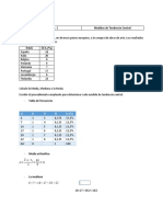 Tarea 1. Medida de Tendencia Central