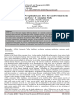 Impact On Customer Perception Towards ATM Services Provided by The Banks Today: A Conceptual Study