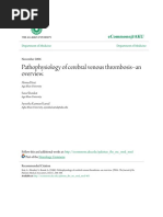 Pathophysiology of Cerebral Venous Thrombosis - An Overview.