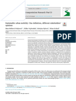 Sustainable Urban Mobility - One Definition, Different Stakeholders' Opinions